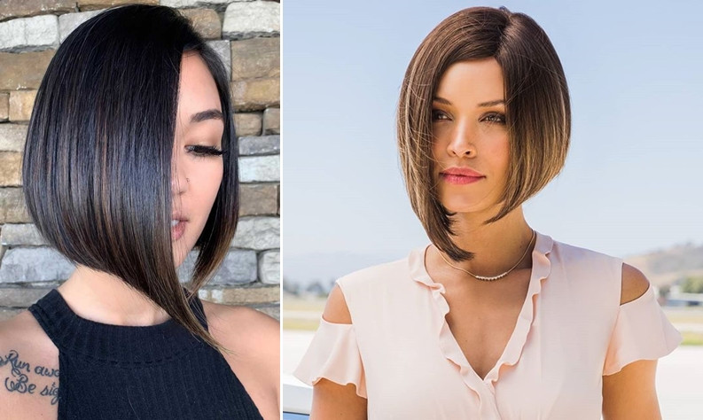 Tóc bob bất đối xứng tạo vẻ sắc sảo cho khuôn mặt tròn đầy đặn