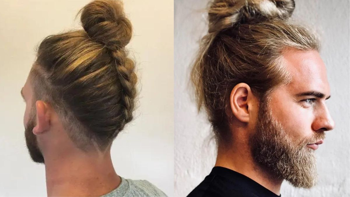 Tóc buộc nam nhuộm màu cá tính