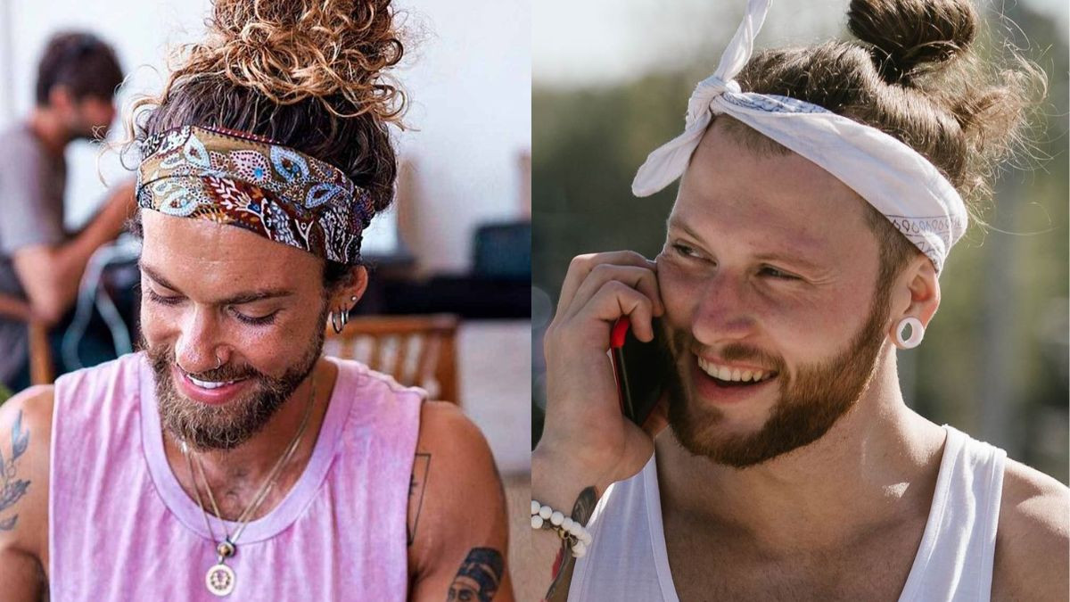 Tóc buộc nam quấn khăn đẹp