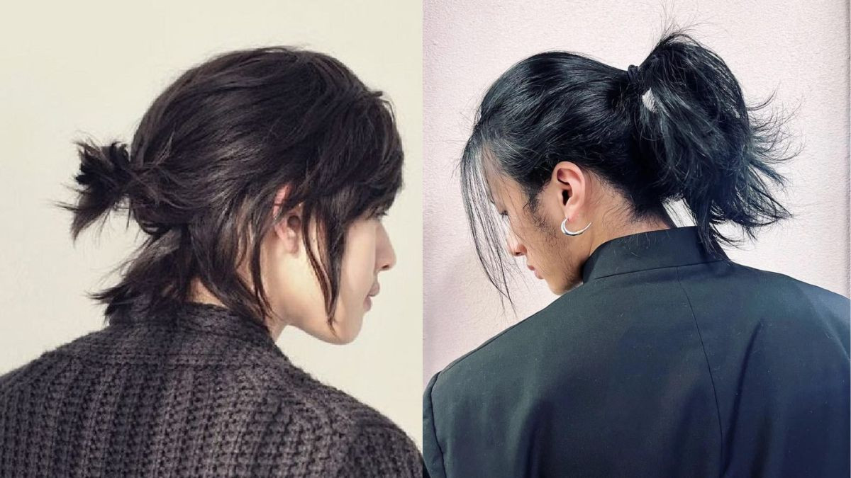 Tóc cột nam để mái lãng tử