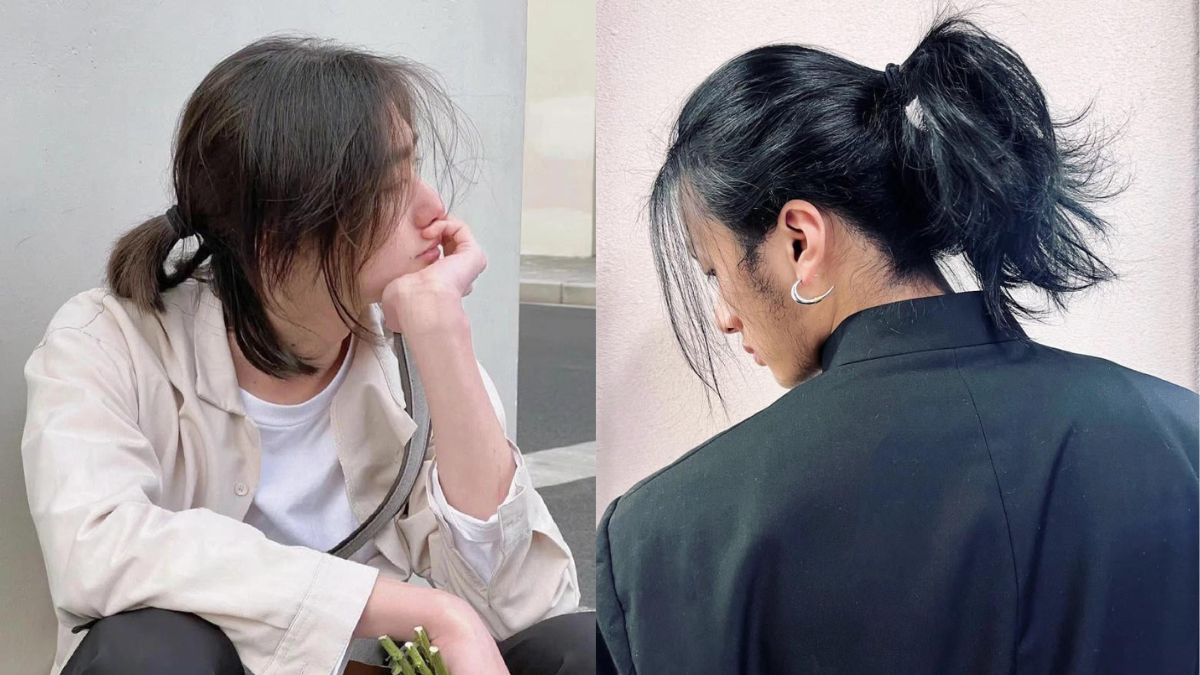 Tóc cột nam layer lãng tử