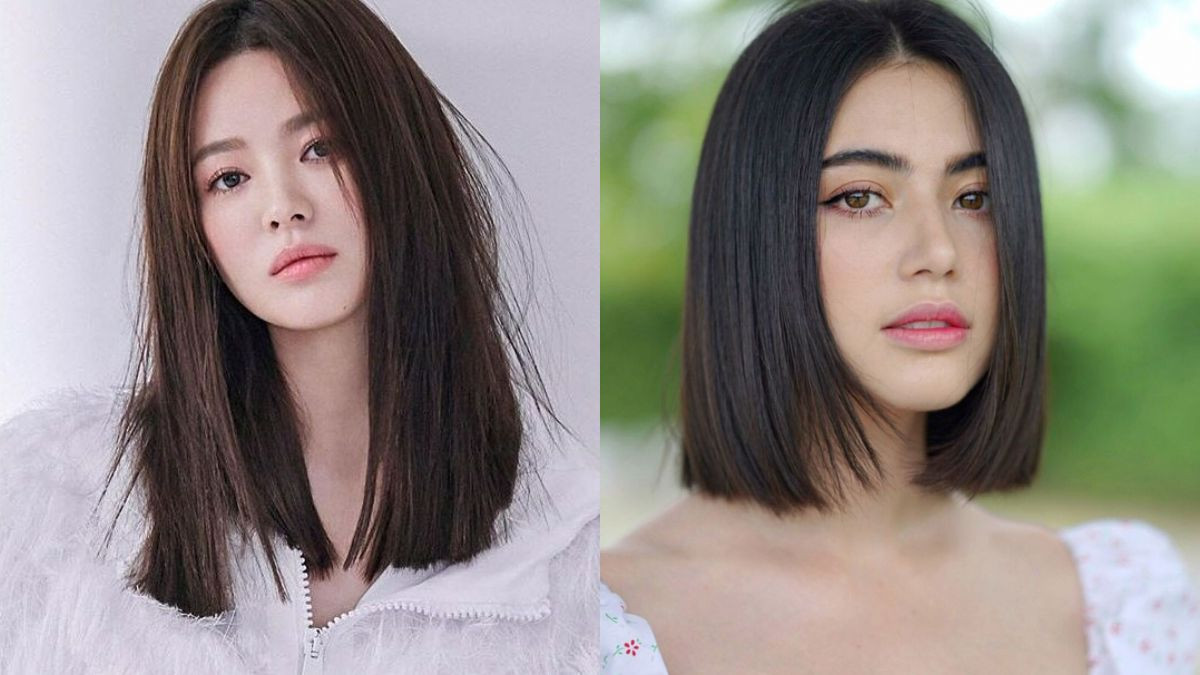 Tóc đen cắt bằng, kiểu tóc hack tuổi thanh lịch