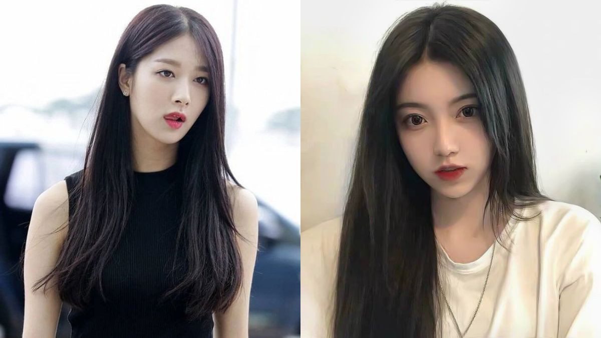 Tóc đen dài thẳng, kiểu tóc hack tuổi thanh lịch