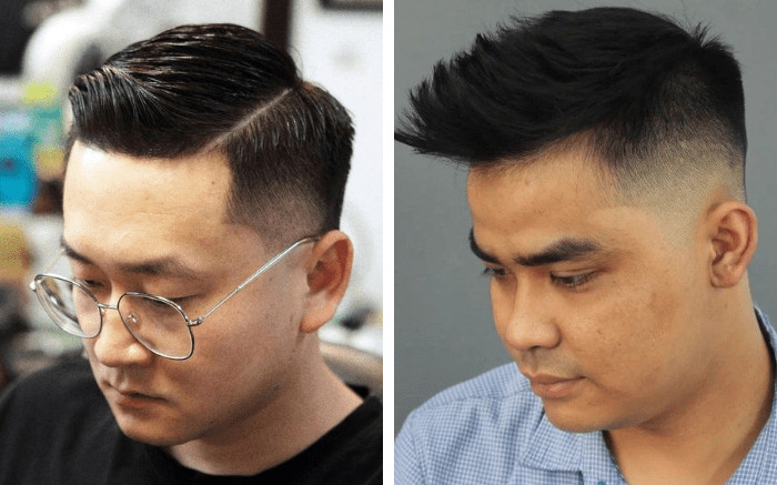 Tóc Fade thời thượng cho nam giới có khuôn mặt đầy đặn
