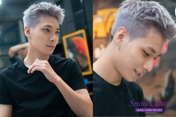 Tóc ivy league nhuộm bạch kim