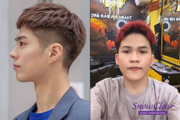 tóc ivy league nhuộm đỏ trầm