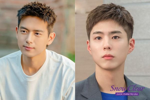 Tóc ivy league nhuộm nâu trầm