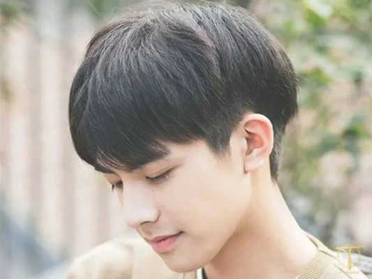 Tóc layer bung nam mullet nhuộm vàng sáng, phong cách tự do
