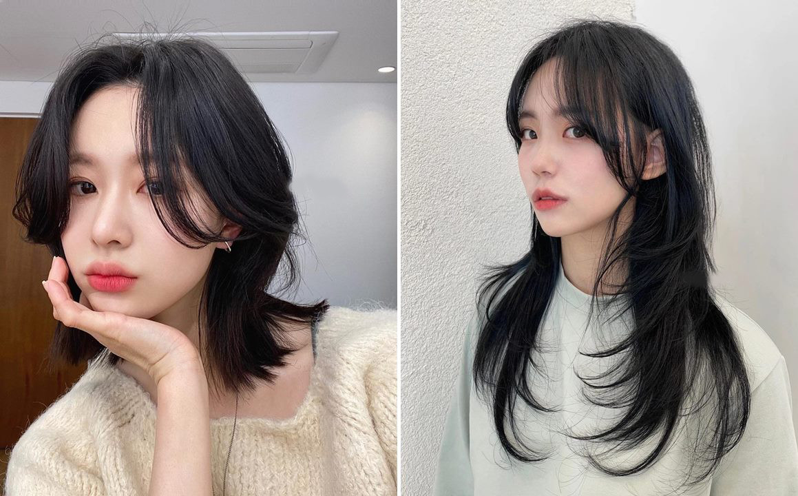 Tóc layer nữ tự nhiên với mái bay bồng bềnh