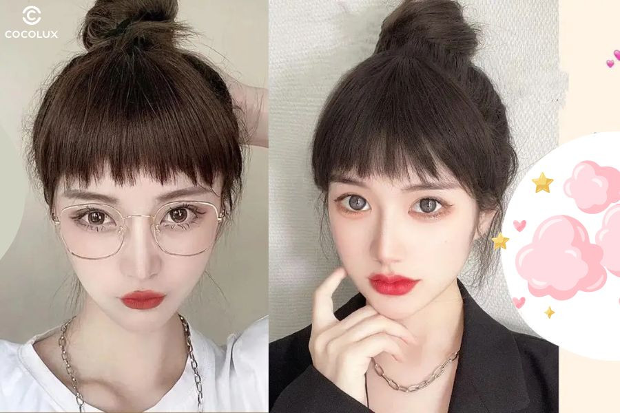 Tóc mái ngố cắt so le tạo cảm giác phóng khoáng