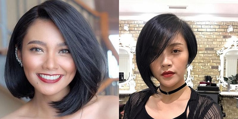 Tóc ngắn nữ bob layer kiểu lệch cá tính