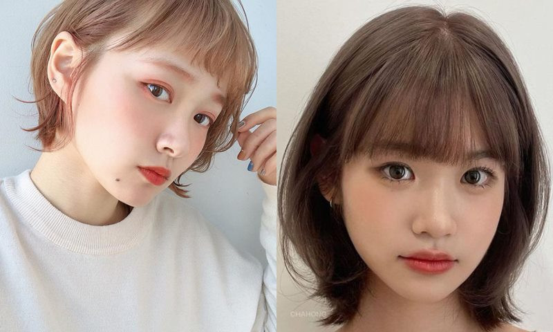 Tóc ngắn nữ bob layer mái ngố dễ thương