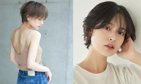 Tóc ngắn pixie cho mặt vuông với mái bồng bềnh