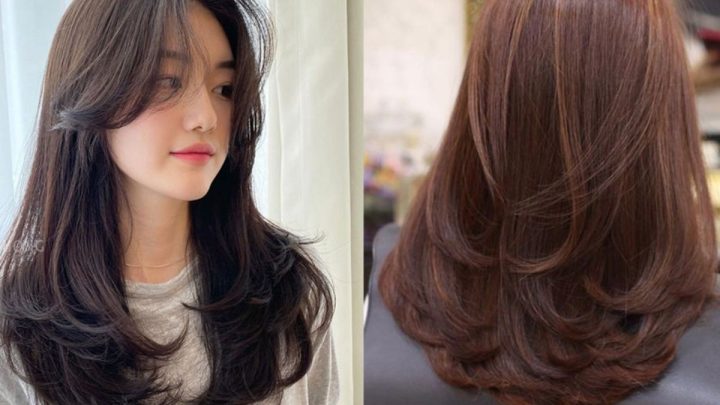 Tóc ngắn uốn cụp chữ C tự nhiên