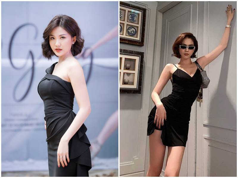 Tóc ngắn và đầm body