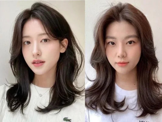 Tóc ngắn xoăn sóng ngang vai tinh tế