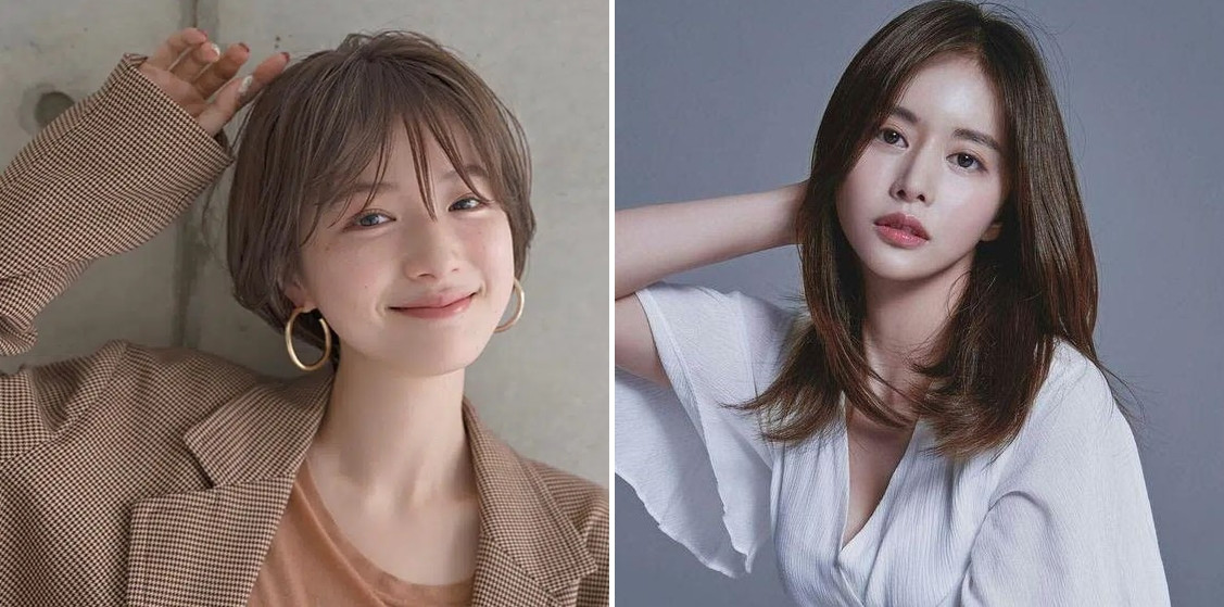 Tóc ngang vai cho mặt tròn ngắn nữ