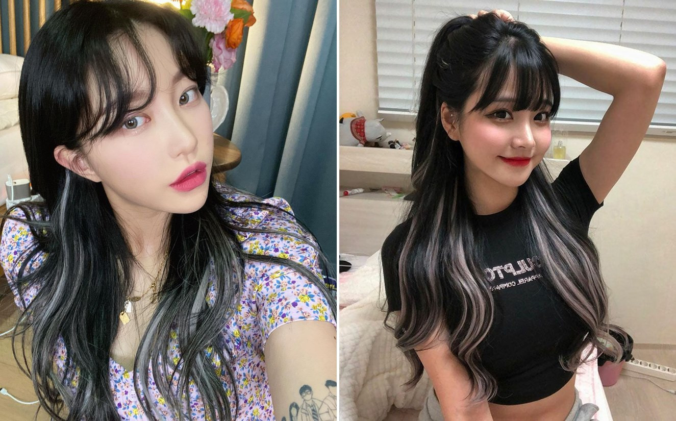 Tóc ngang vai gợn sóng highlight hiện đại