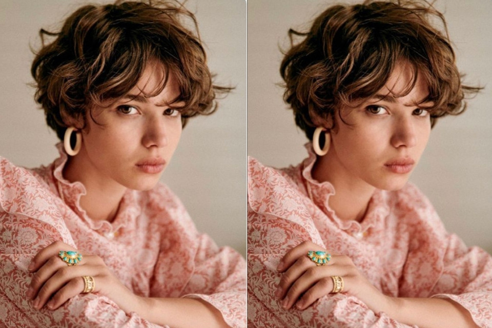 Tóc pixie xoăn rối khắc phục nhược điểm tóc mỏng, mặt dài