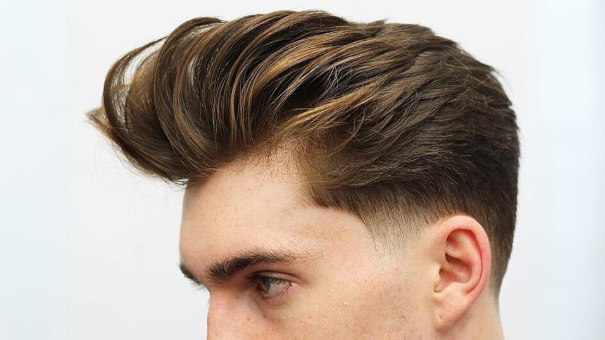 Tóc Pompadour nam tính cho mặt dài gầy