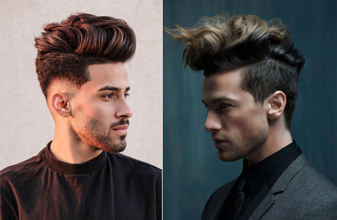 Tóc Quiff mái dài bồng bềnh tạo vẻ trẻ trung cho nam mặt tròn