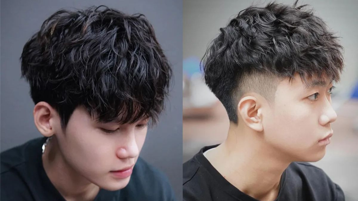 Tóc side part nam xoăn rối tạo vẻ năng động, cá tính