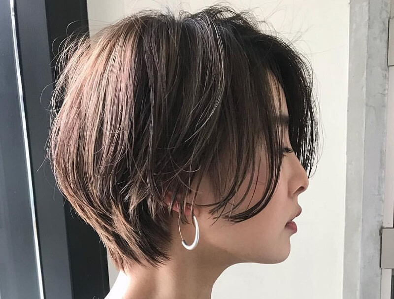 Tóc tém tỉa tầng cho nữ mặt tròn sành điệu