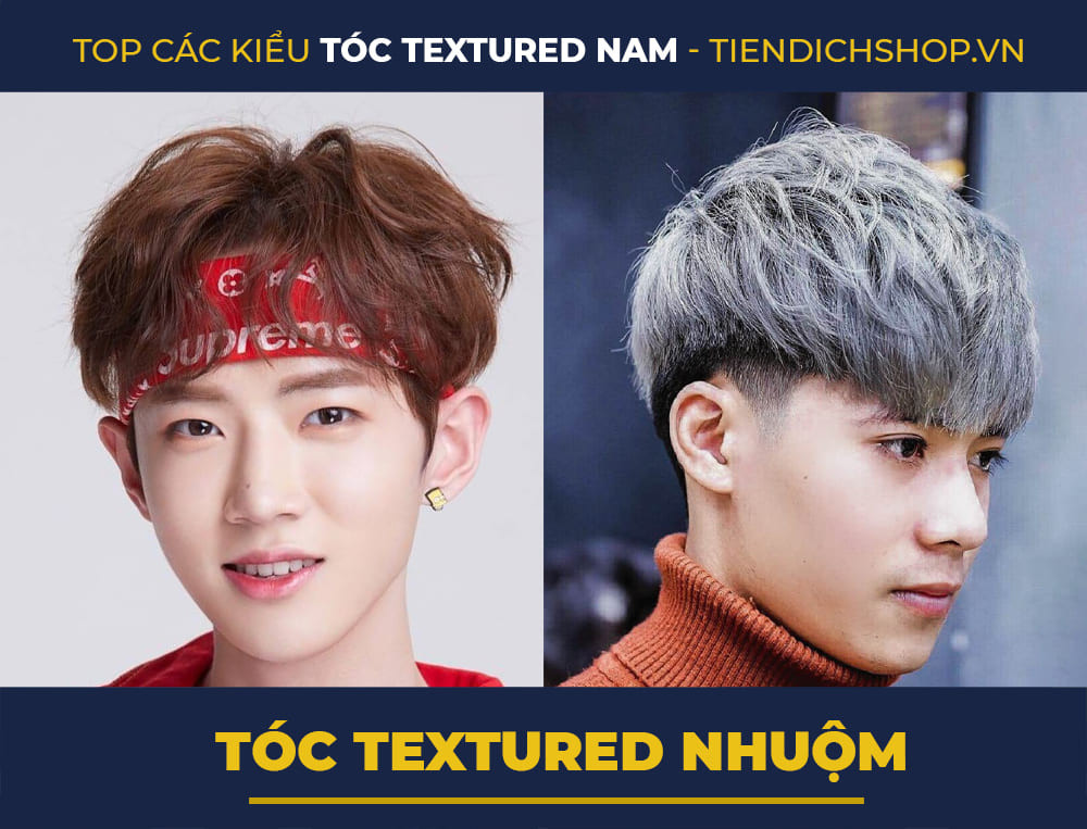 Tóc Textured Crop Nhuộm màu