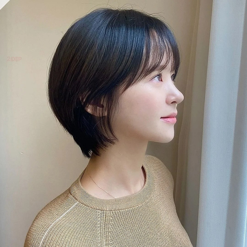 Tóc tomboy cá tính cho người thấp mặt tròn