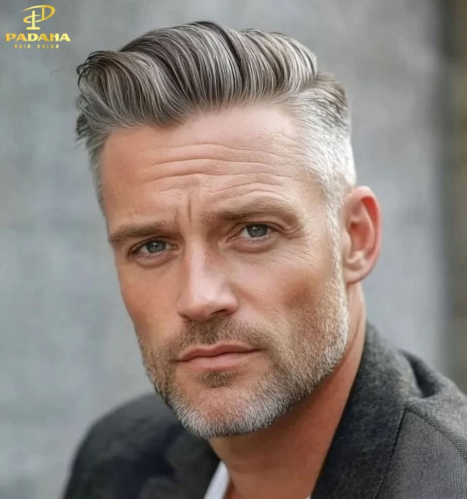 Tóc Undercut cho nam giới tóc bạc