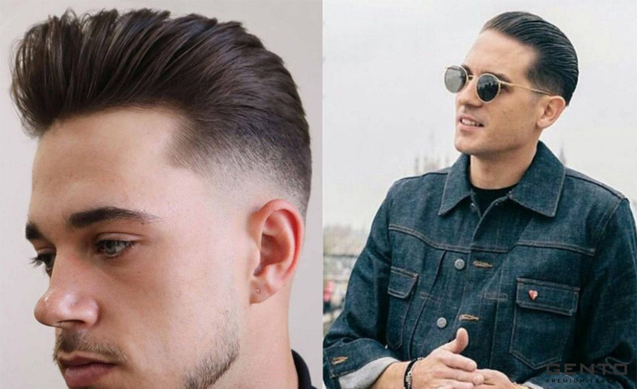 Tóc Undercut nam bổ luống.