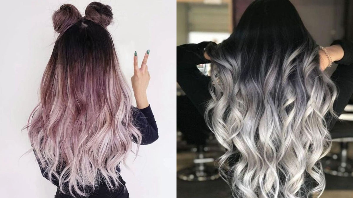 Tóc uốn gợn sóng nhẹ nhuộm ombre độc đáo, thể hiện phong cách riêng biệt