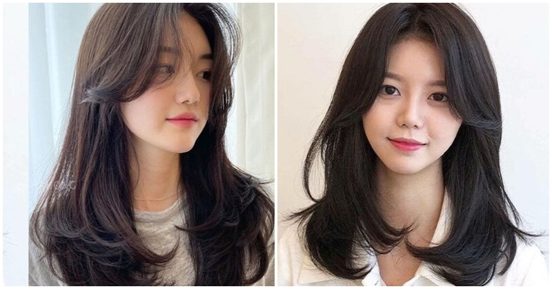 Tóc uốn layer chữ C sang trọng