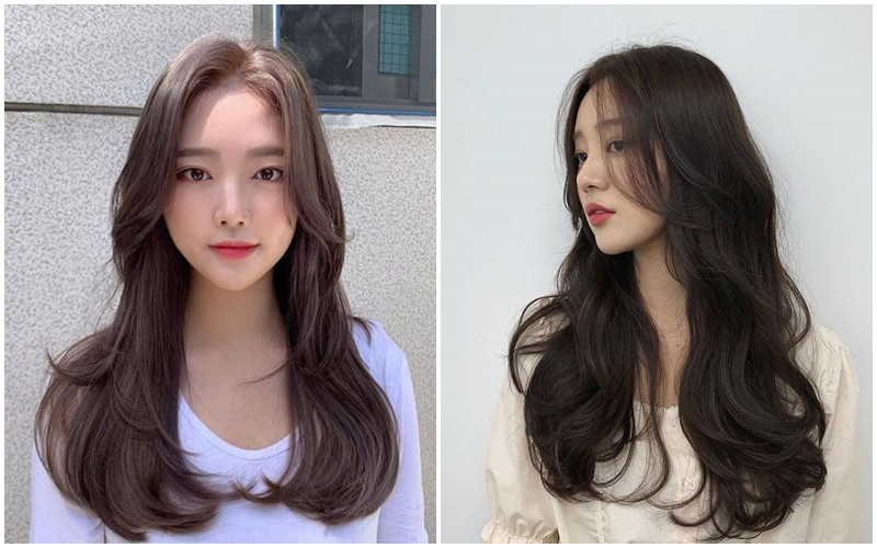 Tóc uốn layer mái bay nữ tính