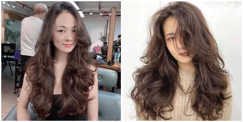 Tóc uốn layer xoăn bung trẻ trung
