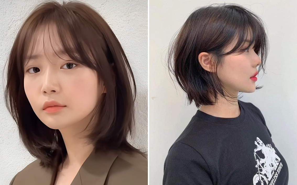 Tóc uốn nhẹ cho mặt tròn người mập