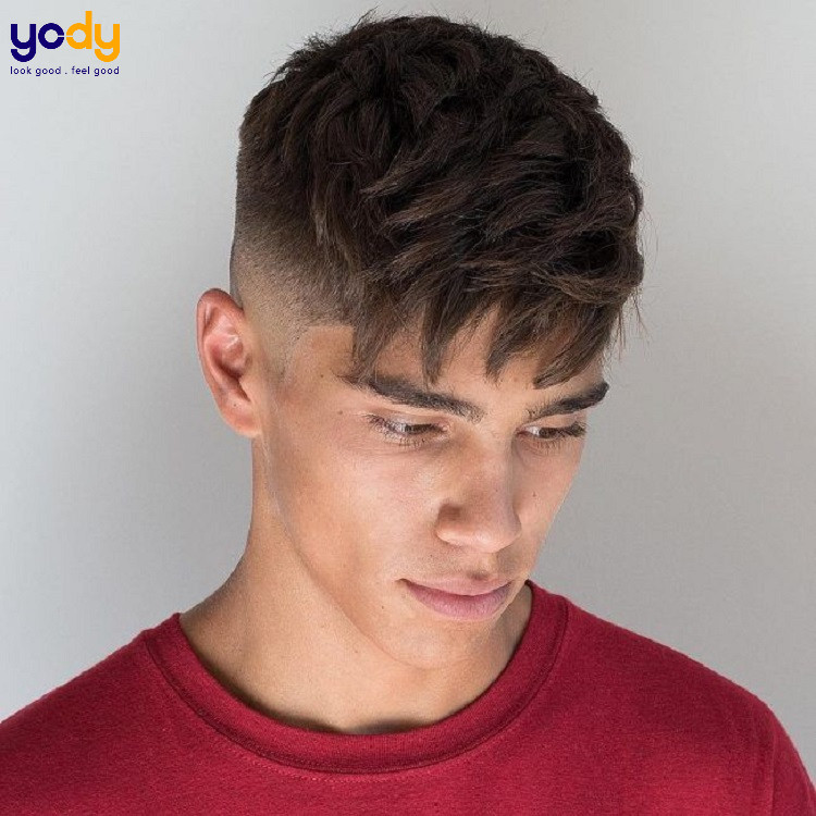 Undercut Fringe che trán dô, cân đối gương mặt tròn nam