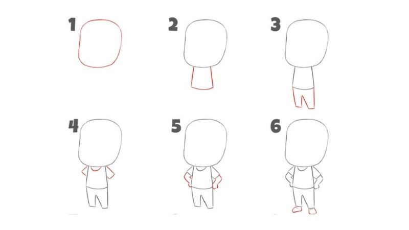 Vẽ chibi nam tóc ngắn cá tính