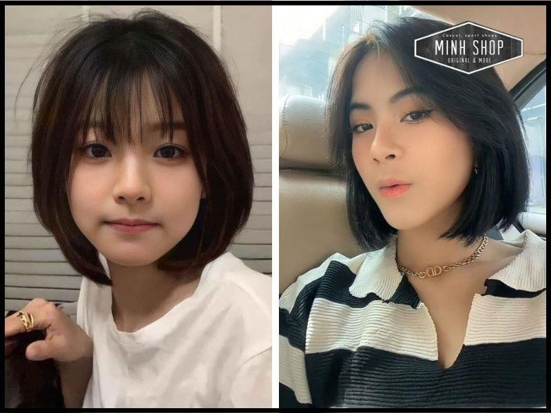 Hình ảnh minh họa kiểu tóc uốn cúp ngang vai duyên dáng