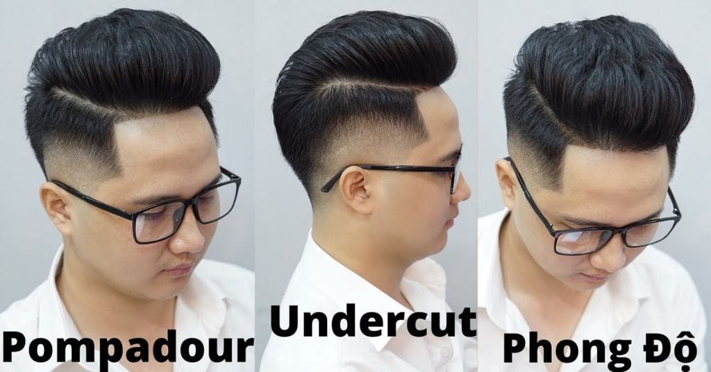Kiểu tóc Pompadour cho mặt trái xoan