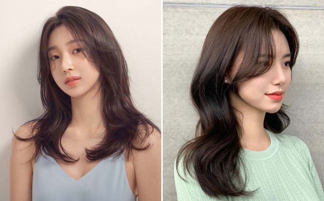 Tóc dài uốn sóng lơi làm mềm mại góc cạnh