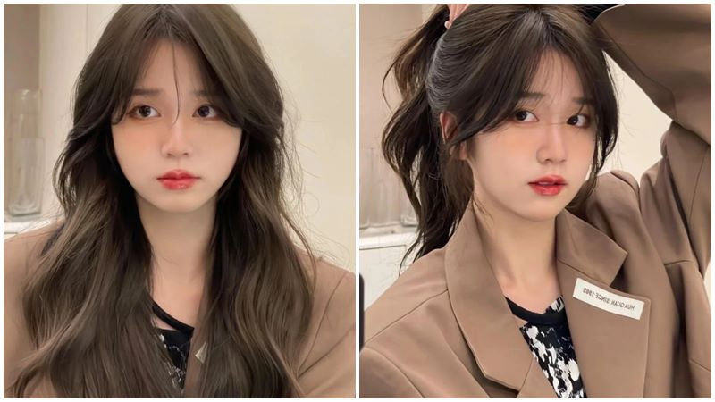 Tóc hai mái dài Hàn Quốc